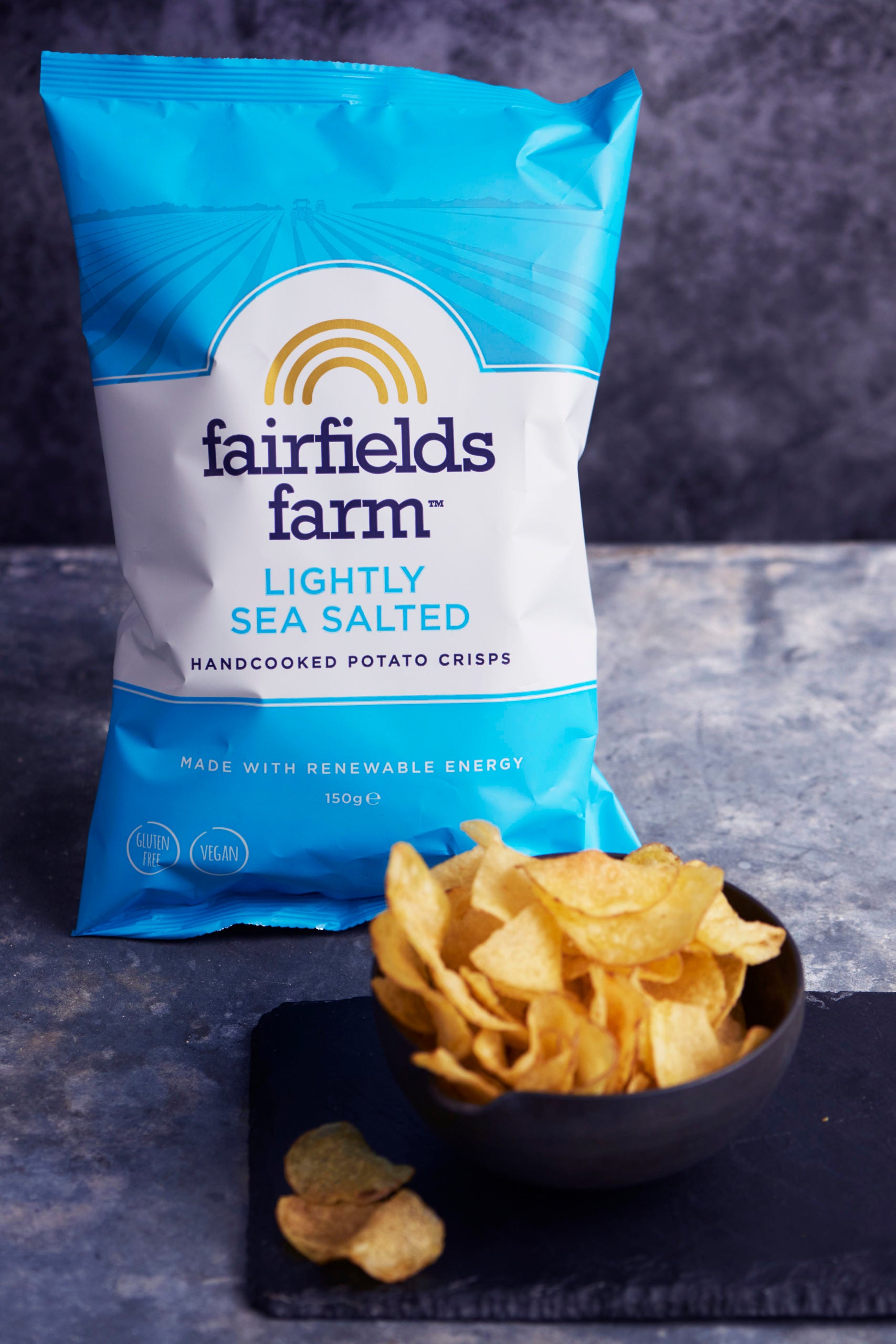 3 for £5! Fairfields Farm Crisps Lightly Sea Salted (sharing size)
