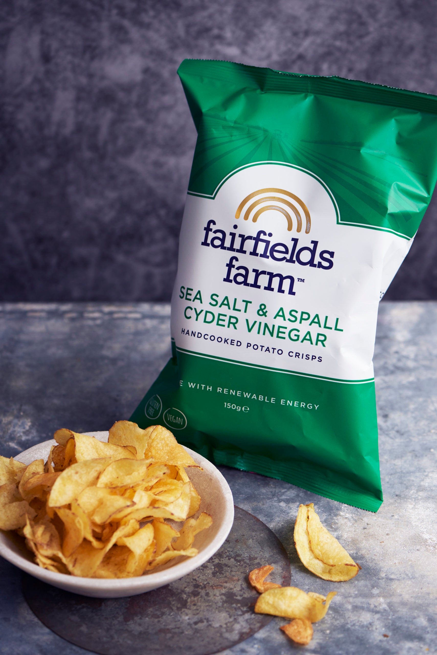 3 for £5! Fairfields Farm Crisps Sea Salt & Aspall Cyder Vinegar (sharing size)