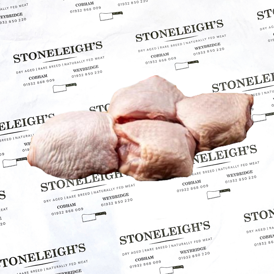 Stoneleigh's Free Range Chicken Thighs (Four x 130g, skin on)