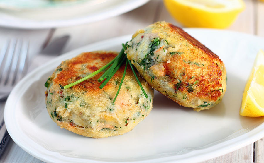Gluten Free Fresh Salmon Fish Cakes (Two)